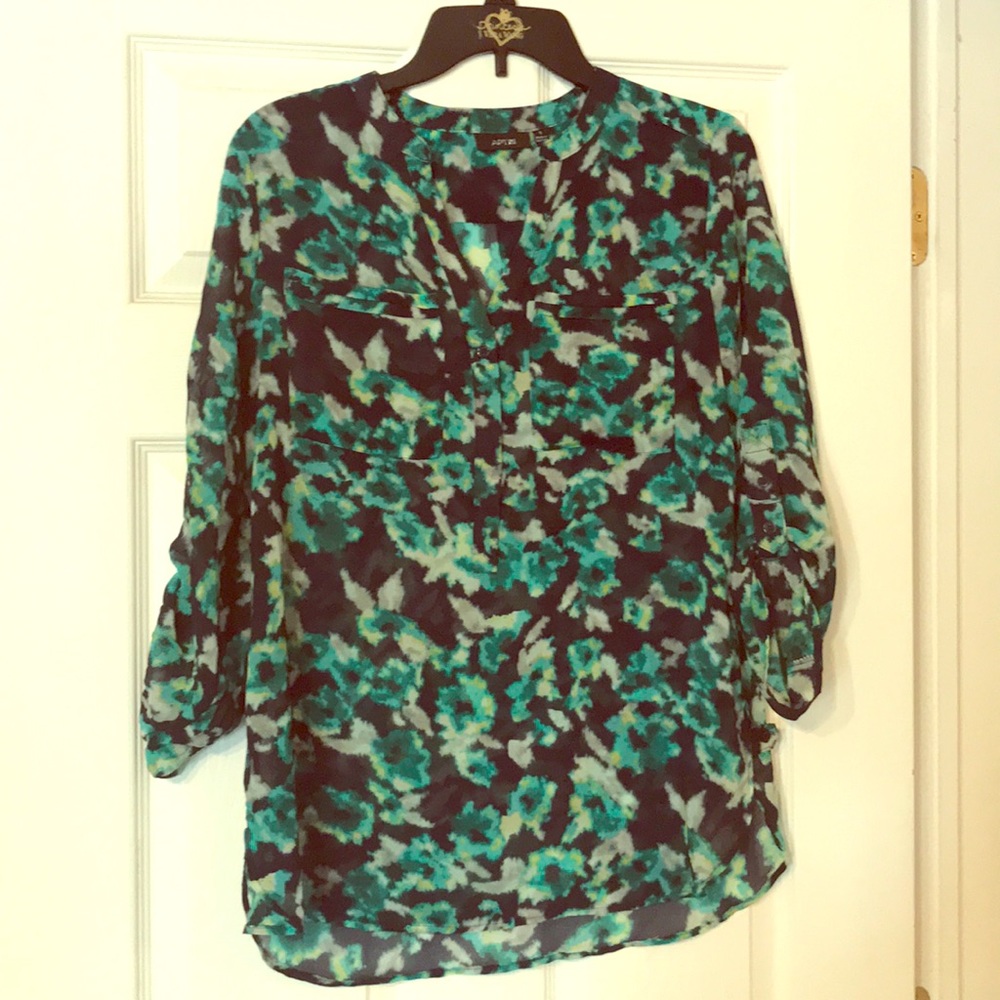 APT. 9 women’s 3/4 sleeve sheer blouse - S